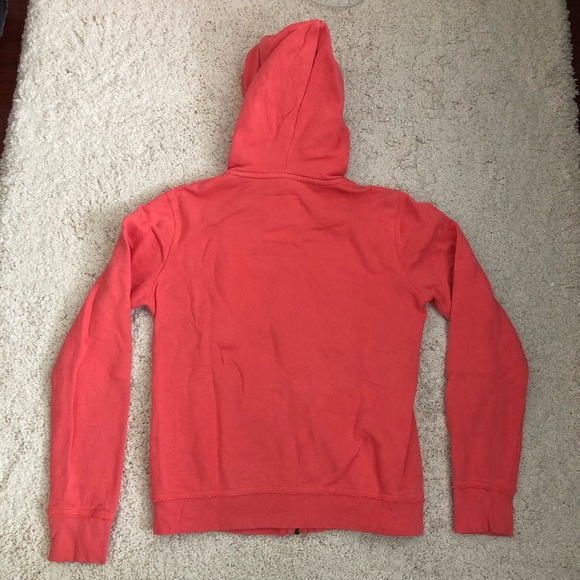 Aeropostale Graphic Orange Zip-up Hoodie Size M - Picture 2 of 5